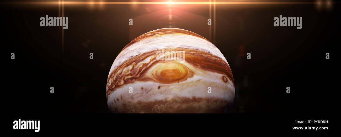 Planeten Jupiter und der Sonne Stockfoto
