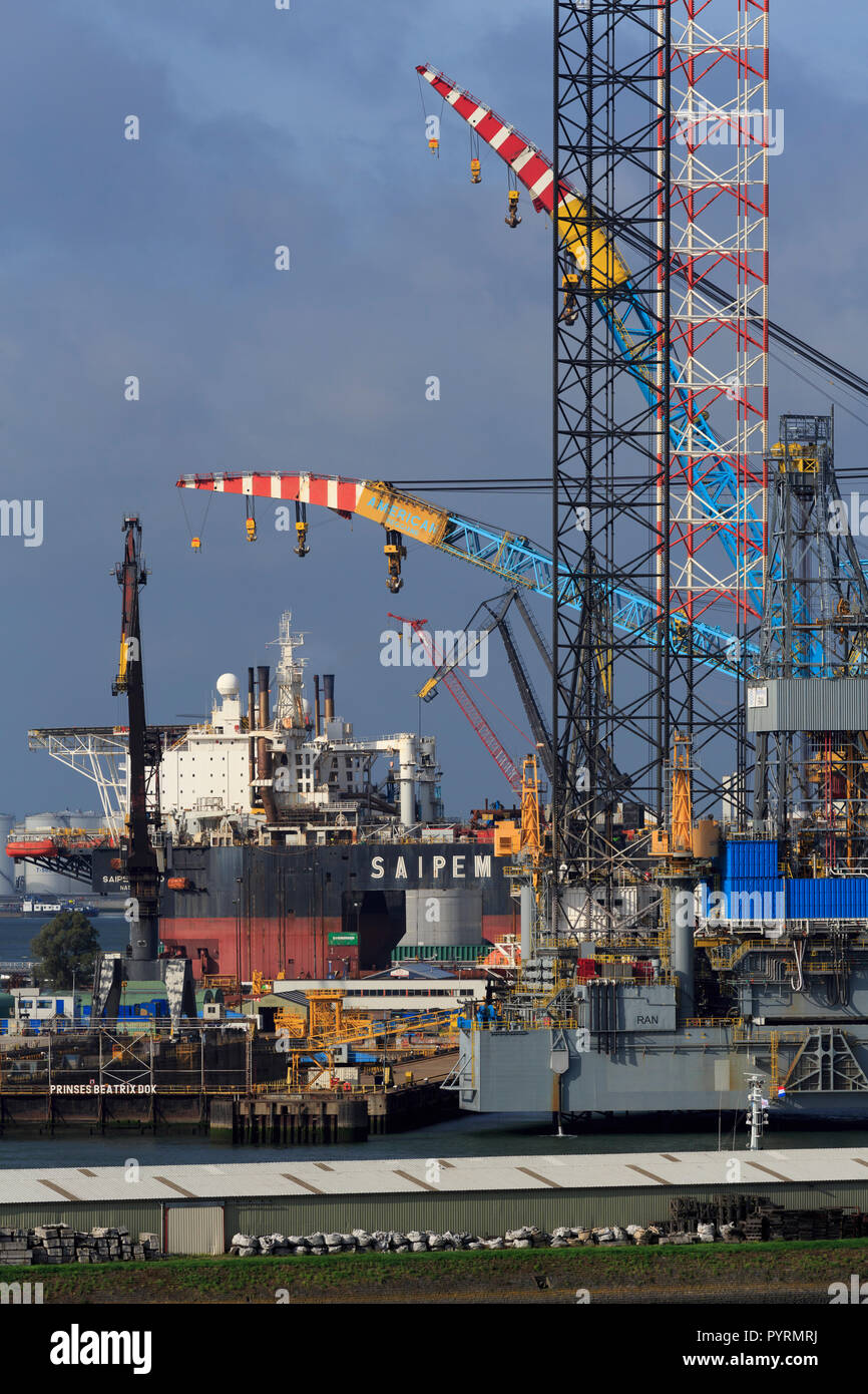 Keppel Verolme Werft, Rotterdam, Niederlande, Europa Stockfoto
