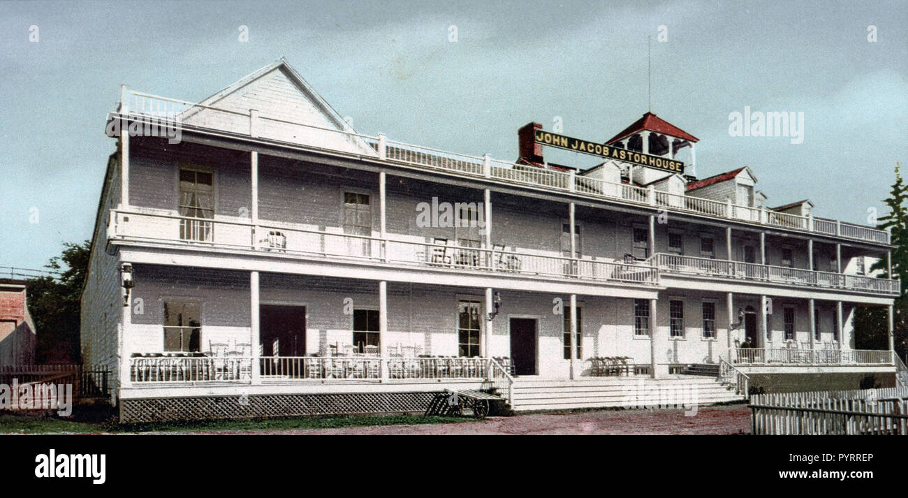 John Jacob Astor House, Mackinac Island Ca. 1901 Stockfoto