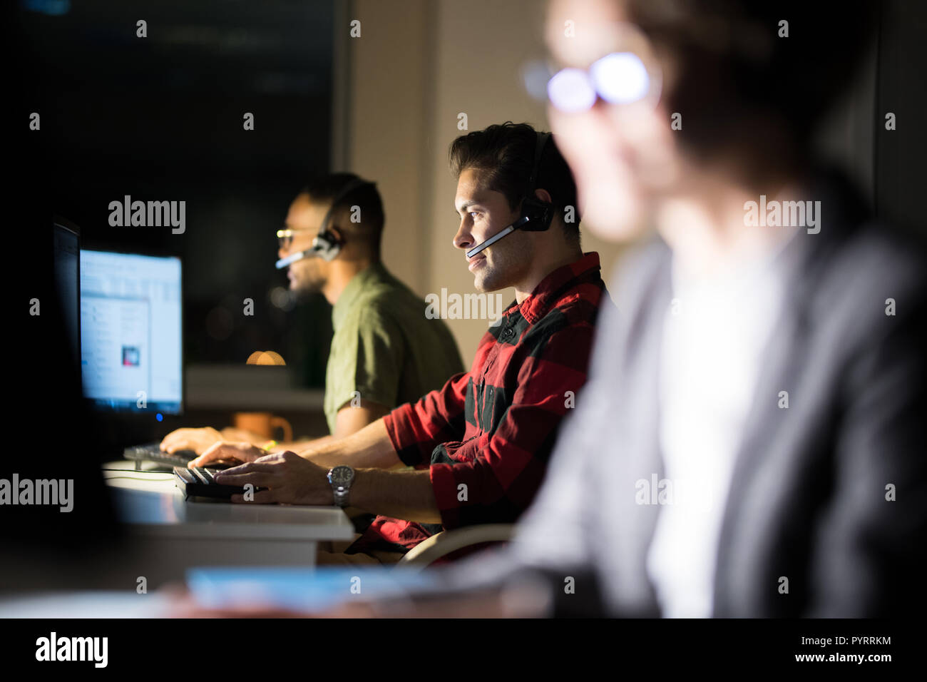 24-Stunden Support Stockfoto