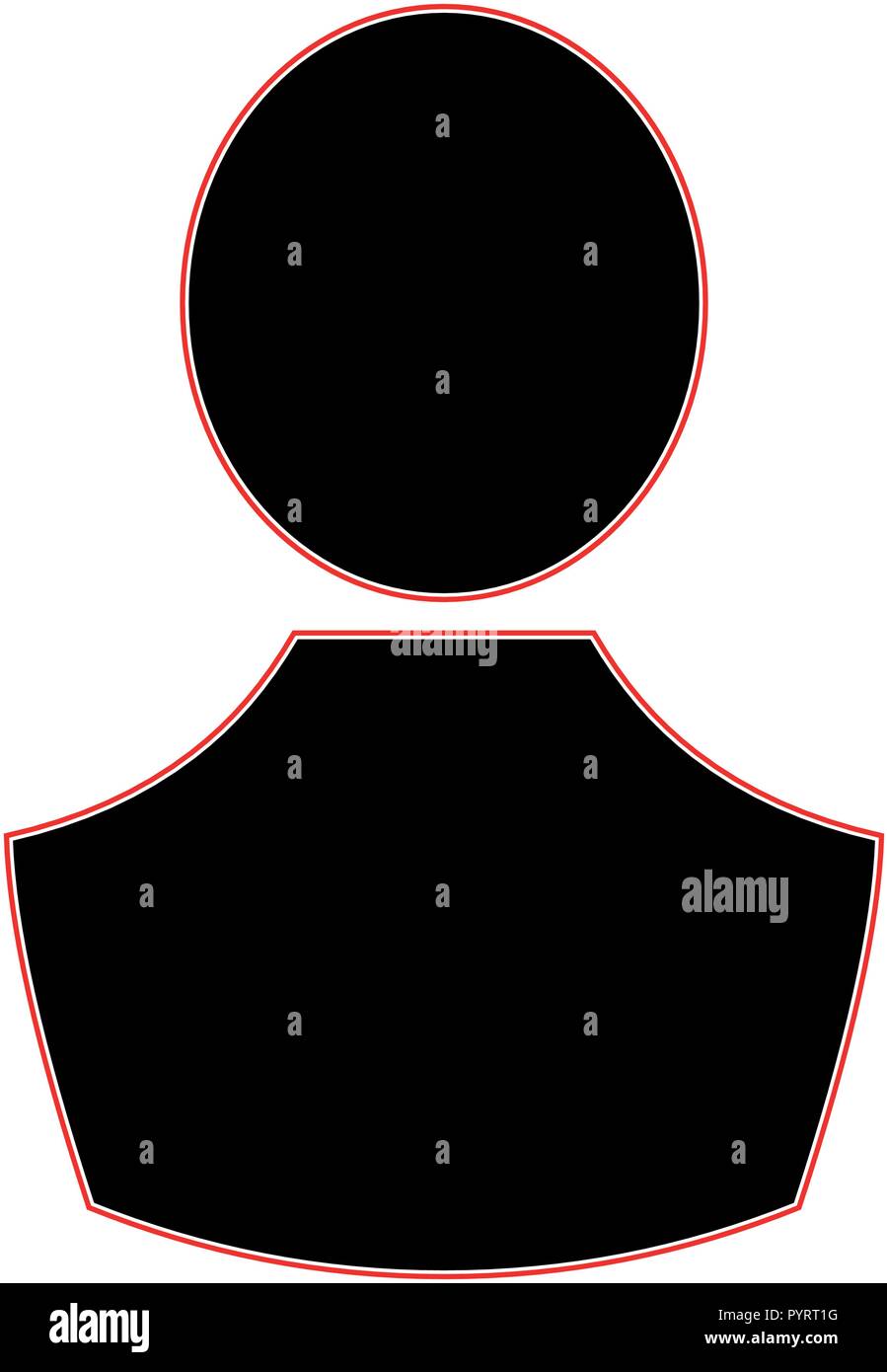 Symbol - Schwarze avatar-Vektor Stock Vektor