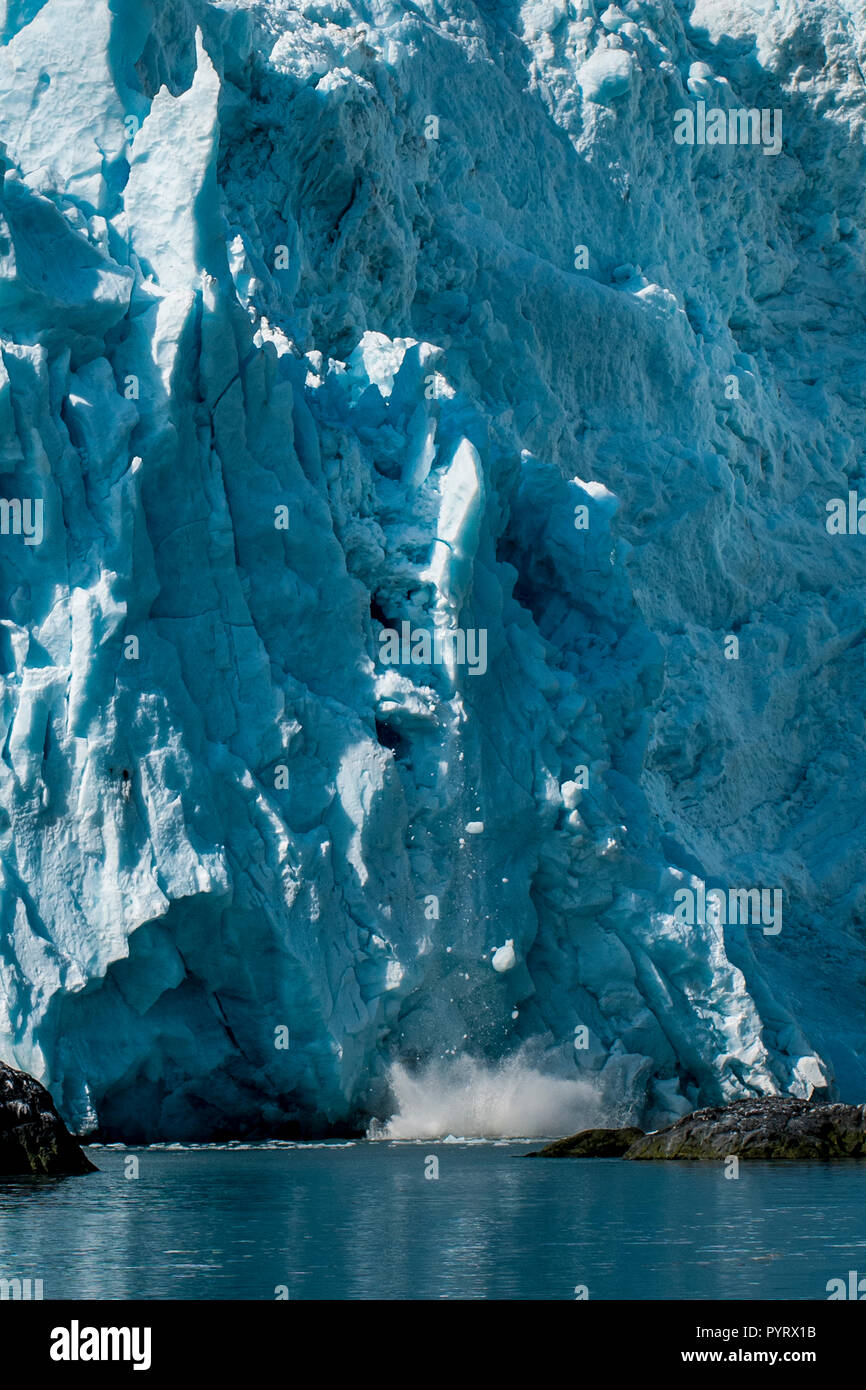 Holgate Gletschers, Harding Icefield, Kenai Fjords National Park, Alaska, USA. Stockfoto