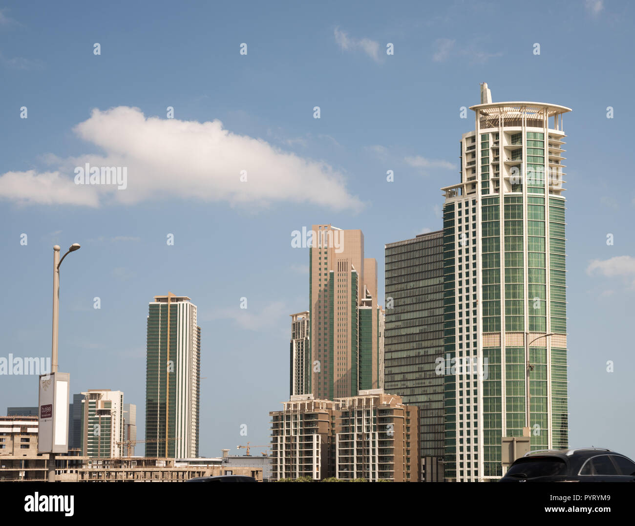 Skyscrappers von Al Reem Island, Marina Square, Abu Dhabi, VAE Stockfoto