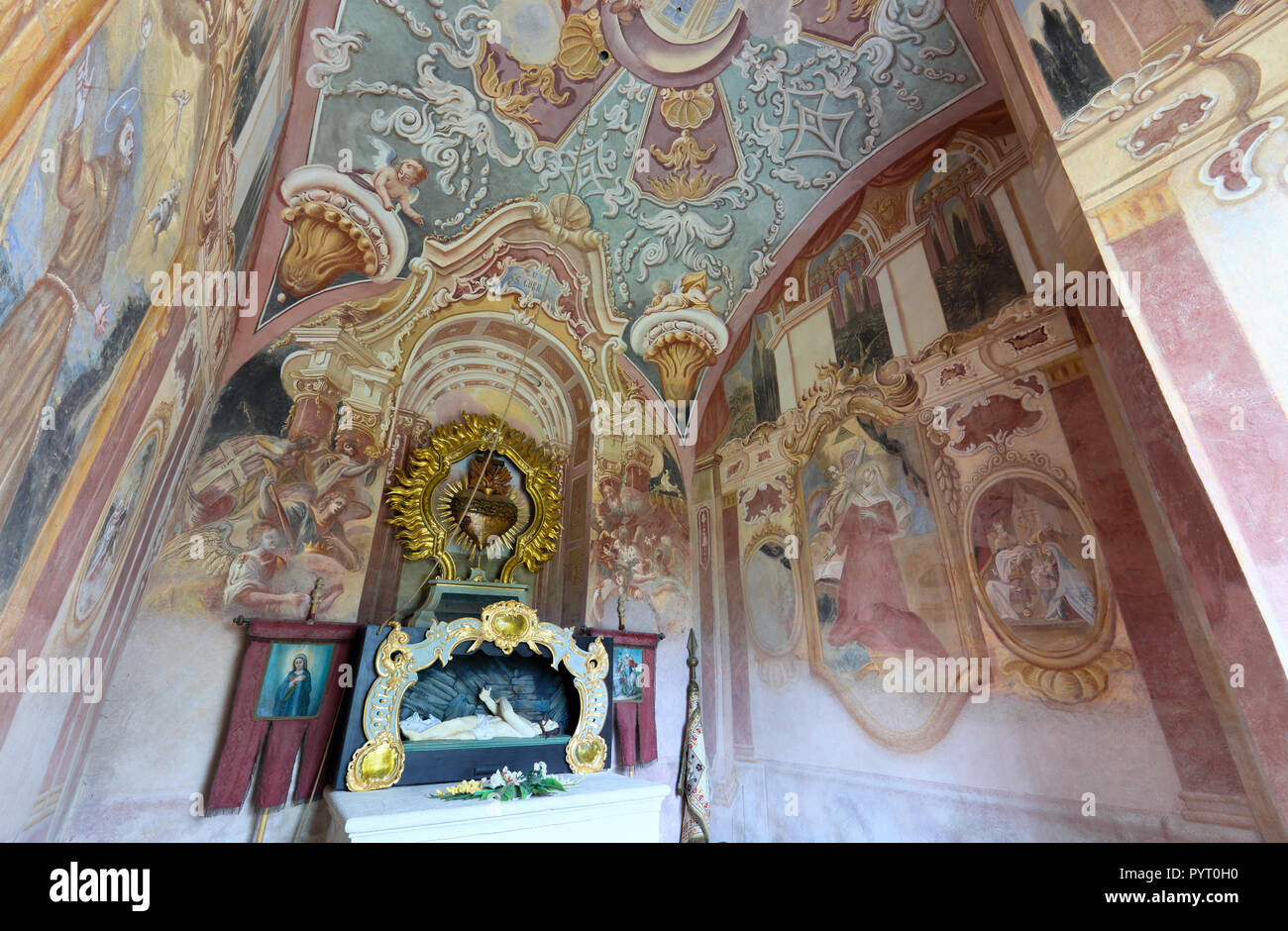 In der Calvary Chapel in Banska Stiavnica, Slowakei Stockfoto