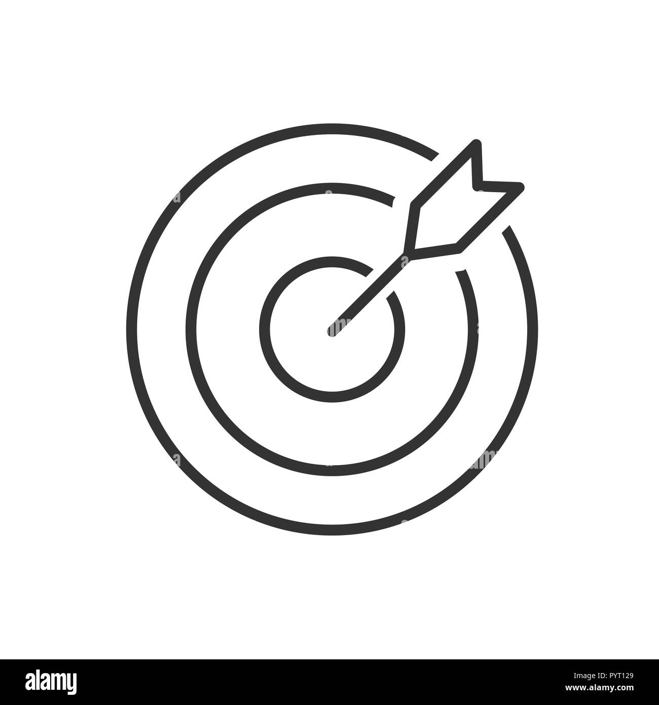 Ziel linie Symbol auf weißem Hintergrund. Vector Illustration Stock Vektor