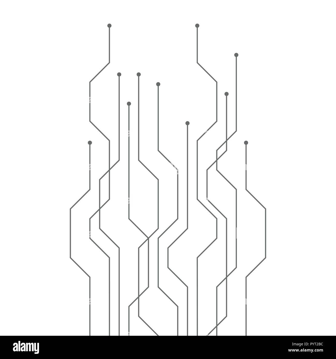 Die digitale Technik elektronik platine Elemente Vektor-illustration EPS 10. Stock Vektor