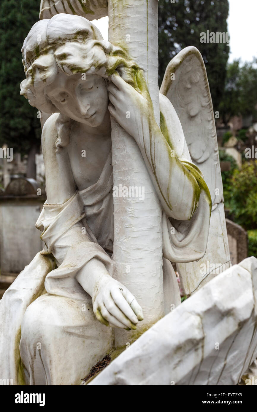 Grab der Statue. Rom, Latium Region, Italien, Europa Stockfoto