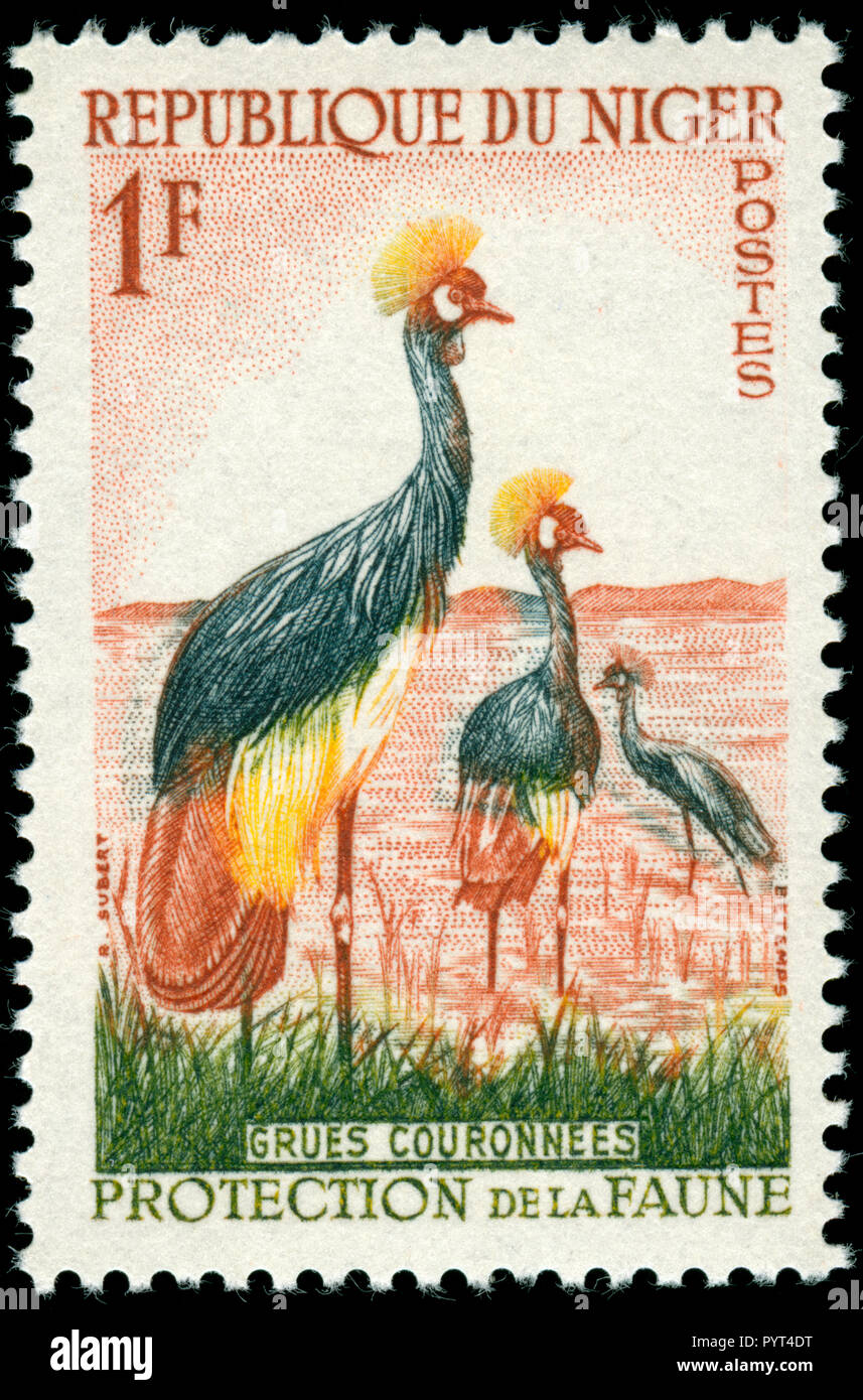 Poststempel Stempel aus Niger in den Schutz der Tiere Serie 1960 ausgestellt Stockfoto