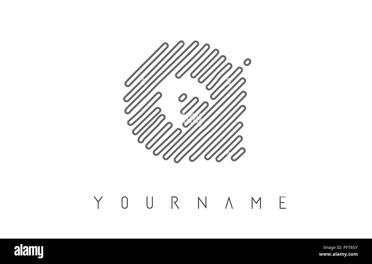 Q Schreiben Logo Design mit schwarzen Linien Monogramm Vector Illustration Stock Vektor