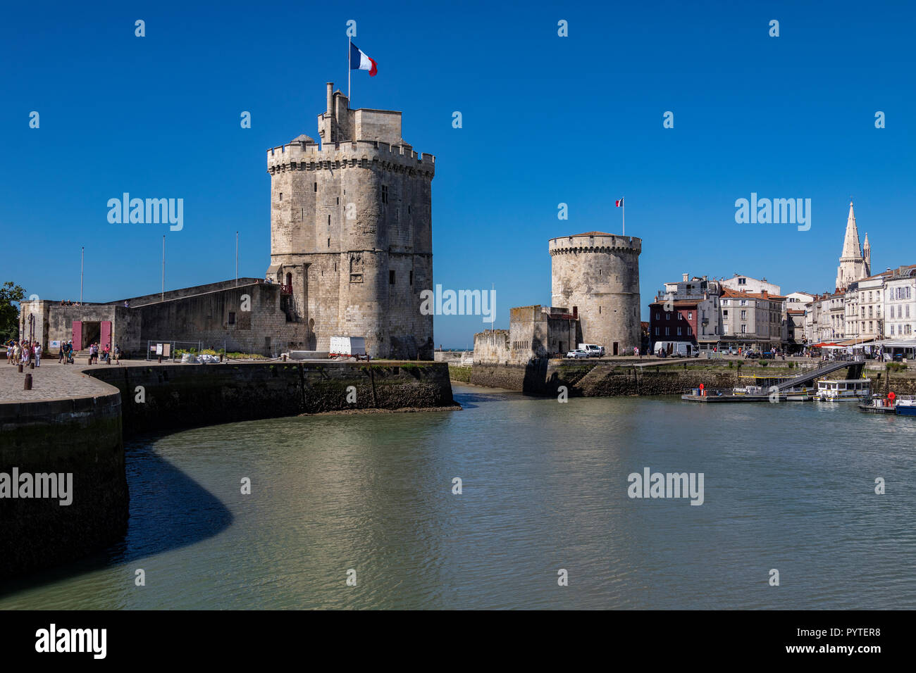 Vieux Port in La Rochelle an der Küste der Region Poitou-Charentes in Frankreich. Stockfoto