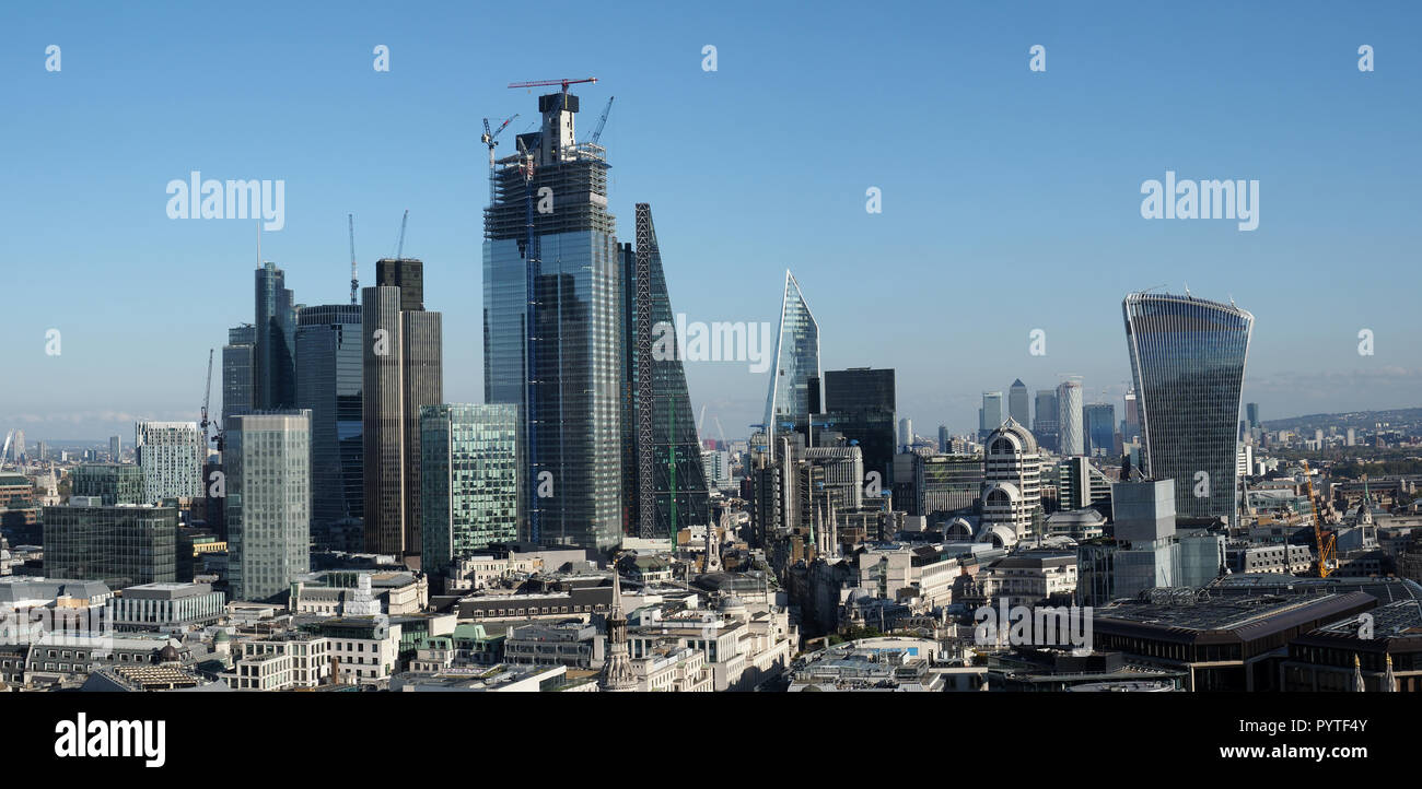 Blick auf die Skyline der Stadt London Stockfoto
