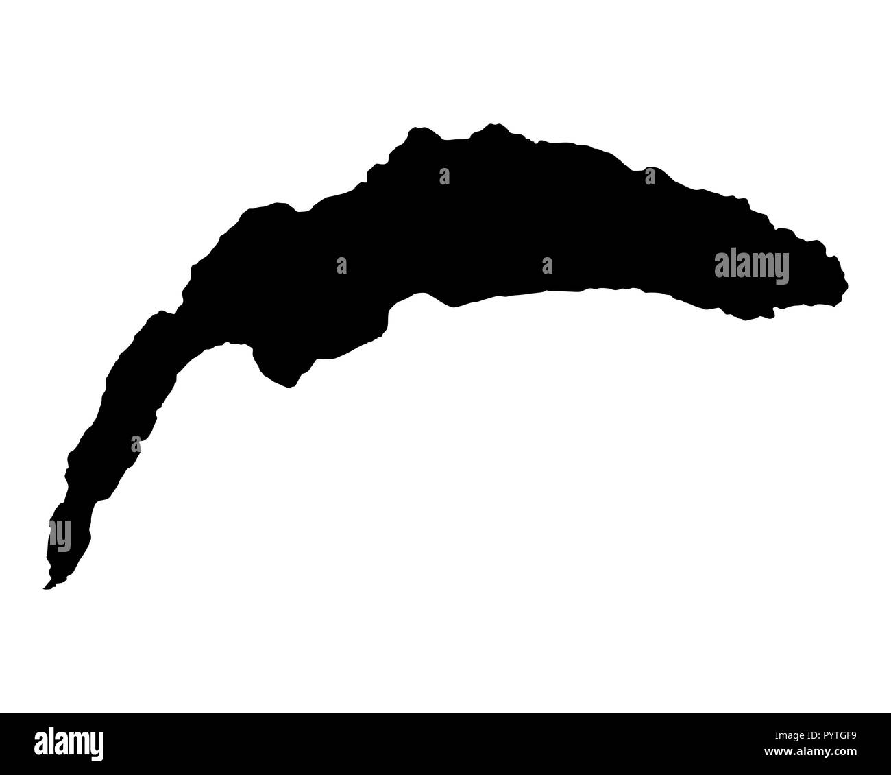 Karte des Genfer Sees Stockfoto