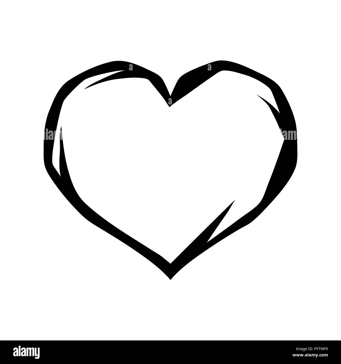 Schwarzes Herz tattoo Symbols Alamy