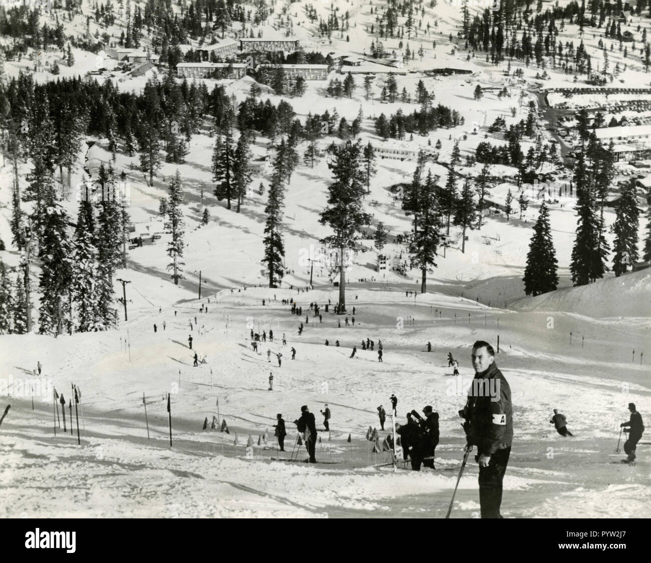 Olympischen Slalom, Squaw Valley, USA 1960 Stockfoto