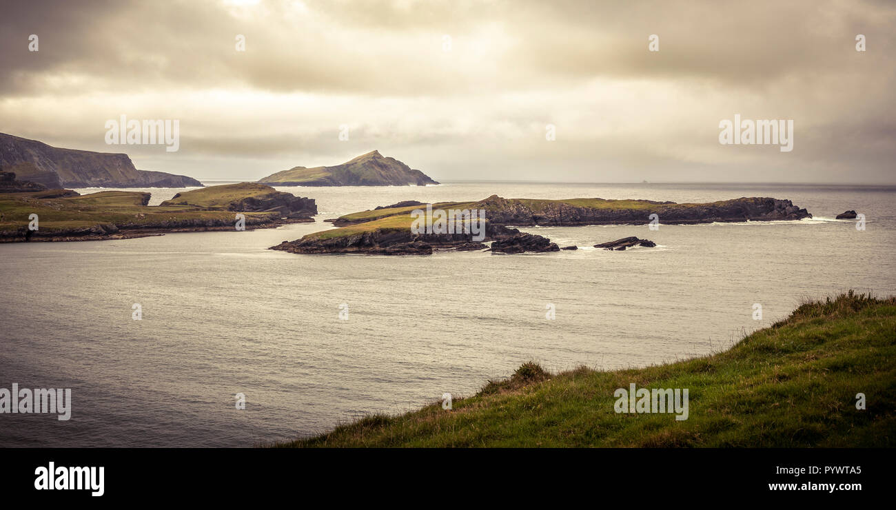 Blick auf den Ring of Kerry Valentia Island, Irland, Europa Stockfoto