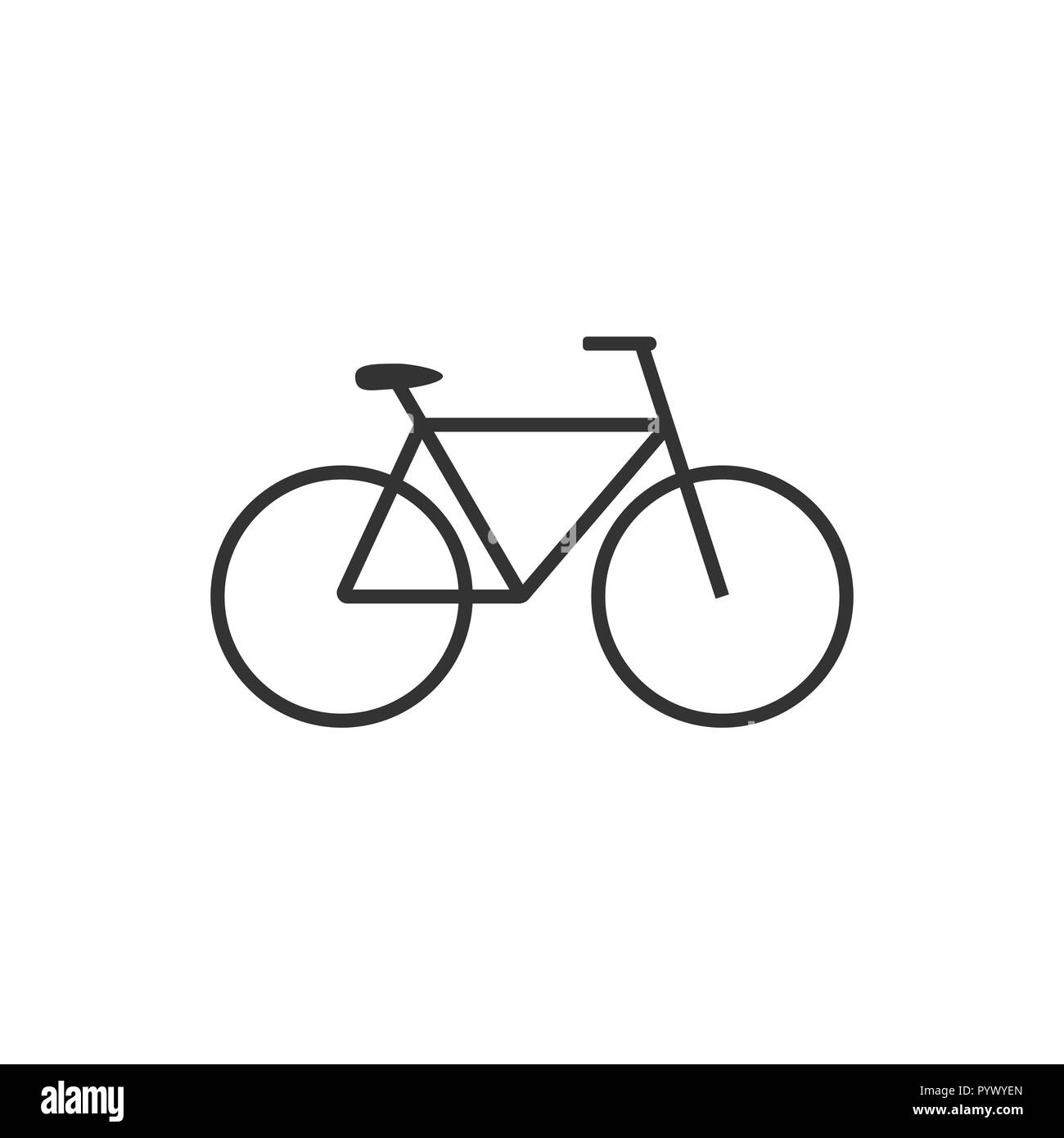 Fahrrad-Symbol. Bike - Symbol. Vector Illustration, flache Bauform. Stock Vektor