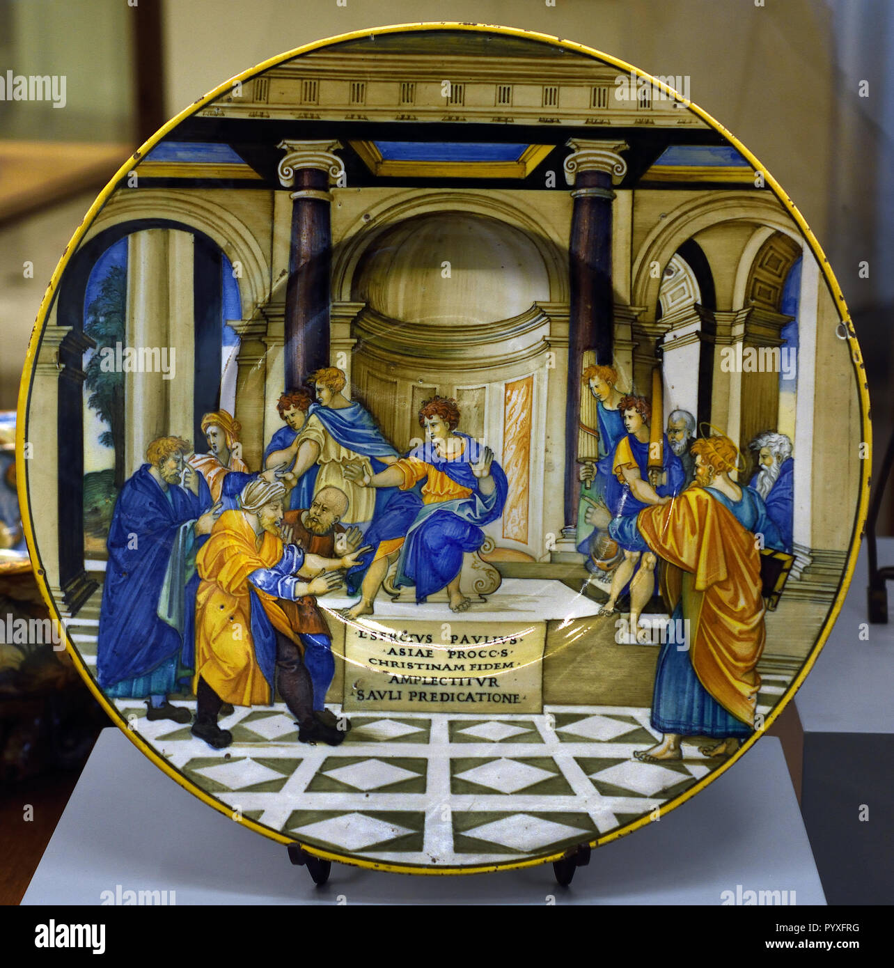 Tolle Platte mit der Umstellung von Sergio Paolo 1525-1535 Nicola da Urbino 16. Jahrhundert Museum für Antike Kunst im Castello Sforzesco - Schloss Sforza in Mailand Italien Stockfoto