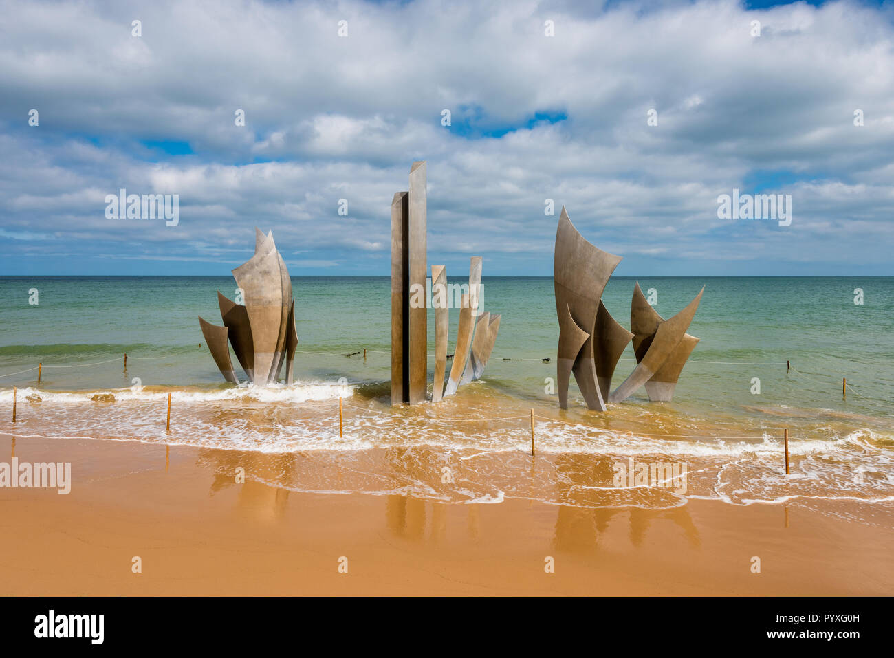 Omaha Beach Memorial Skulptur in Colleville-sur-Mer in der Normandie Frankreich Stockfoto