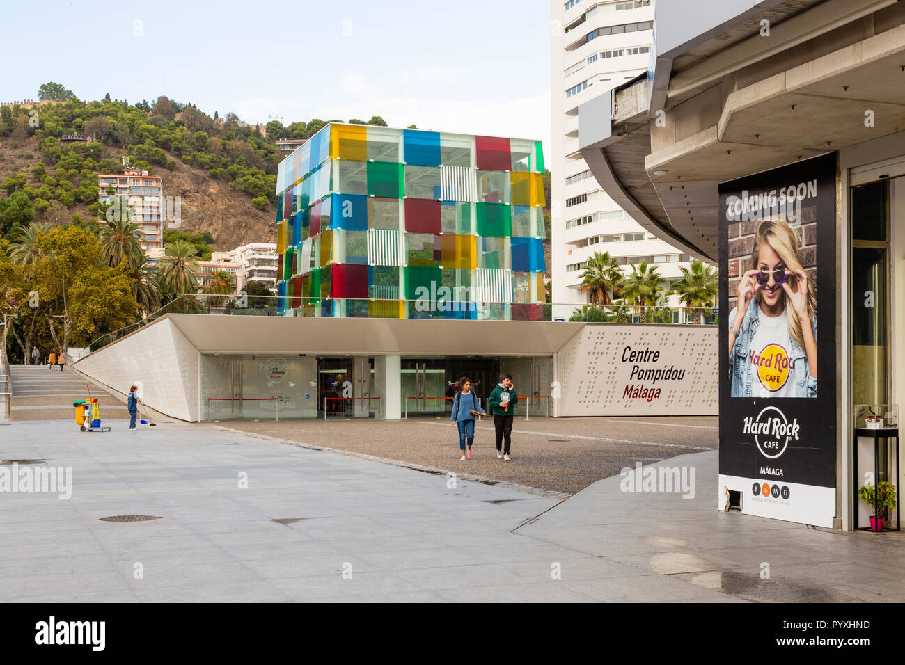 Centre Pompidou, Muelle Uno, Malaga, Andalusien, Spanien Stockfoto