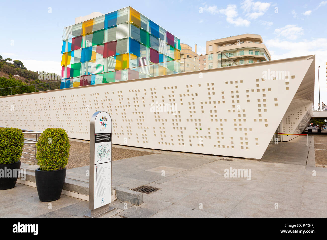 Centre Pompidou, Muelle Uno, Malaga, Andalusien, Spanien Stockfoto