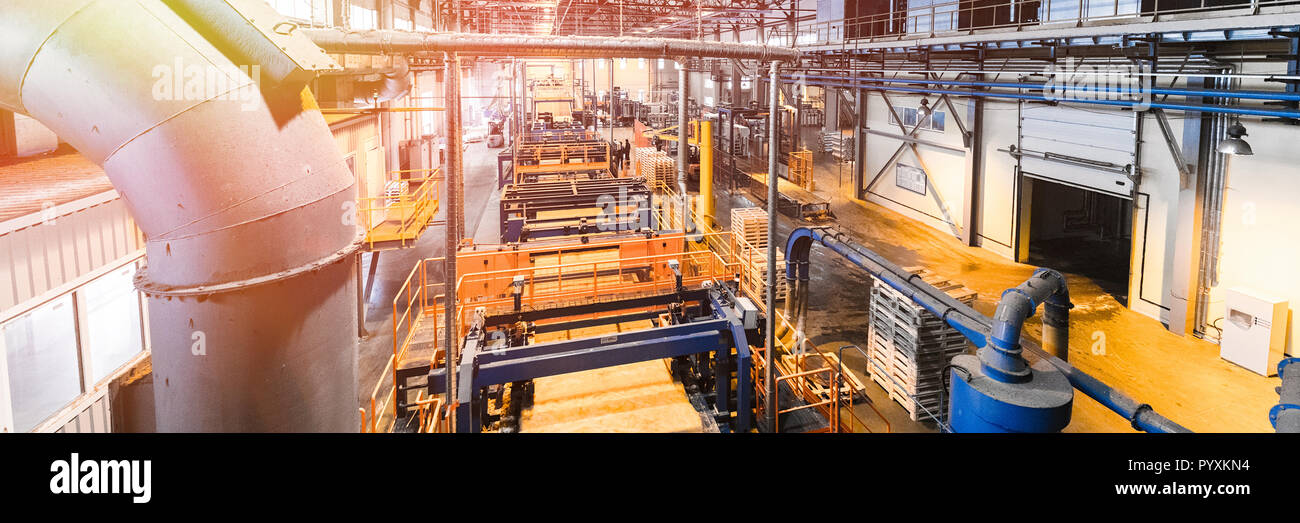 Fiberglas Produktion Industrie Anlagen bei der Herstellung Hintergrund Stockfoto