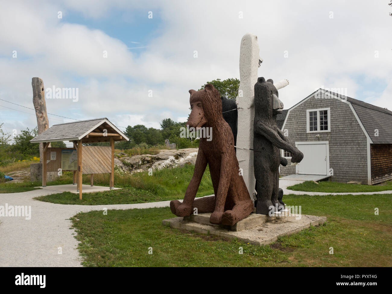 Langlais Skulptur erhalten Cushing Maine Stockfoto