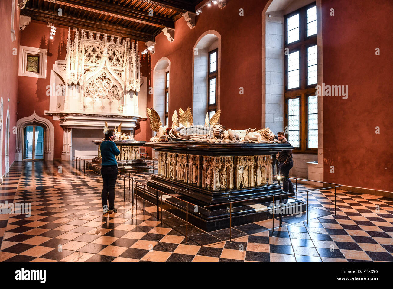 Dijon (Frankreich): das Museum der Schönen Künste in den Palast der Herzöge von Burgund. Gräber der Herzöge von Burgund: Grab Johannes des Angst Stockfoto