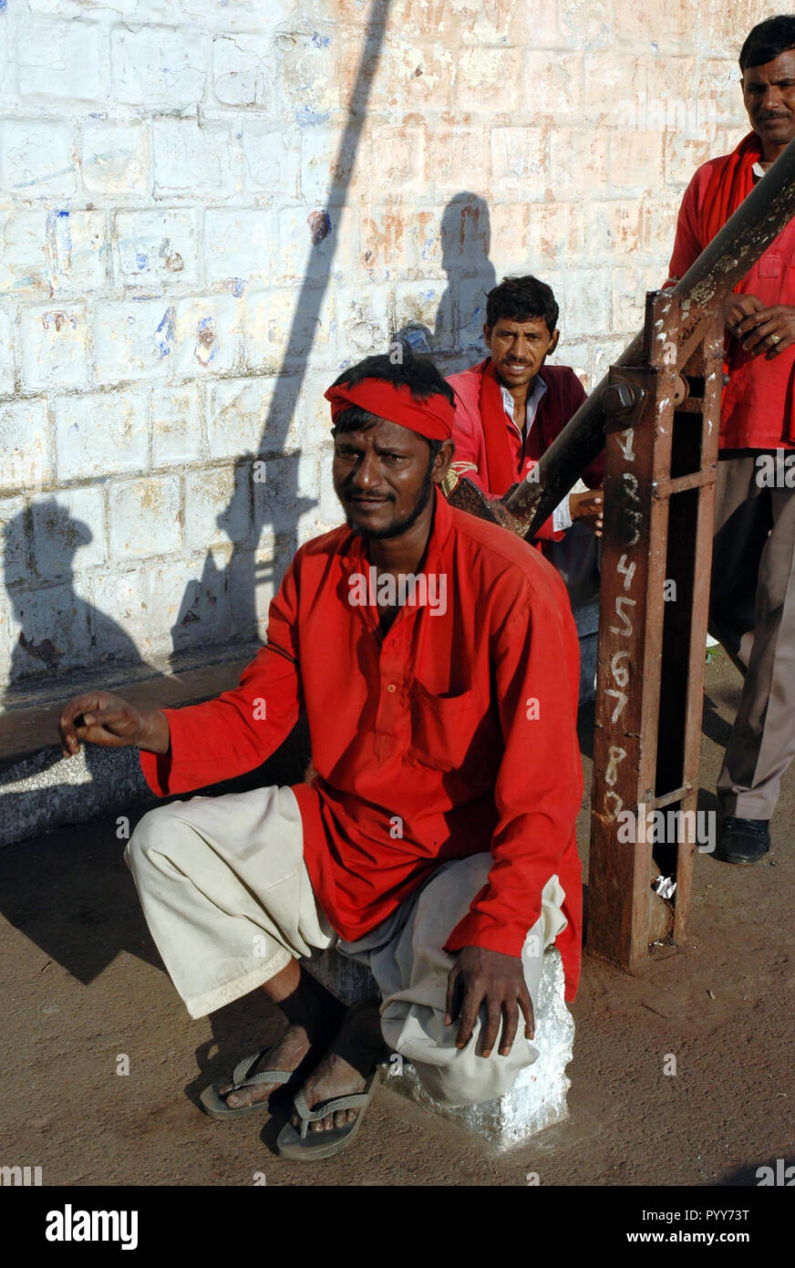 Torhüter, Gas Union Carbide leck Tragödie, Bhopal, Madhya Pradesh, Indien, Asien Stockfoto