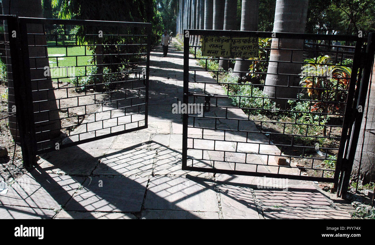 Garten, Union Carbide Gasleck Tragödie, Bhopal Madhya Pradesh, Indien, Asien Stockfoto