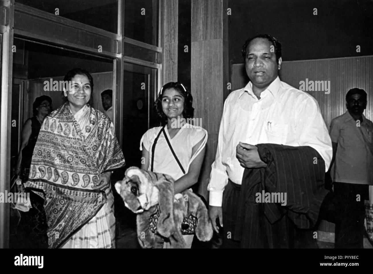 Präsident der NCP Sharad Pawar mit Familie, Mumbai, Maharashtra, Indien, Asien, 1900 s Stockfoto