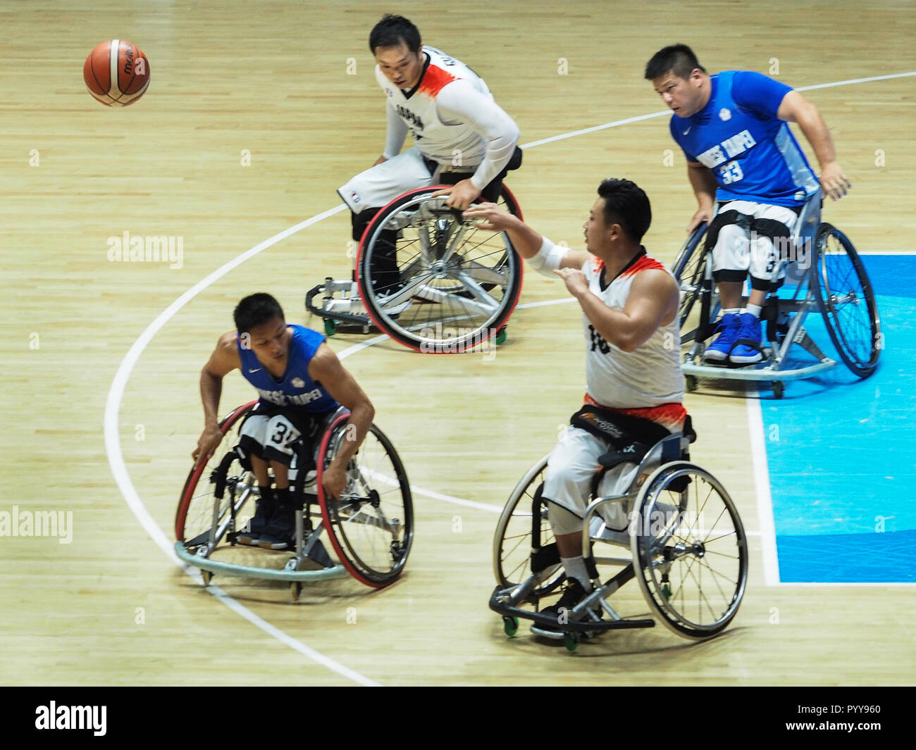 Asiatische Para Spiele 2018 - Rollstuhl Basketball Stockfoto