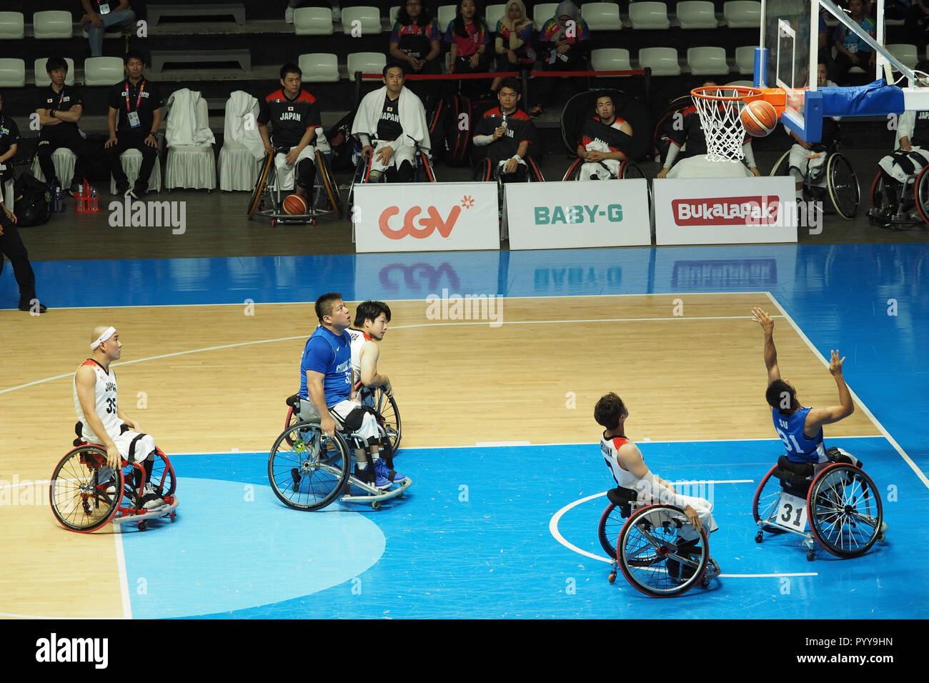 Asiatische Para Spiele 2018 - Rollstuhl Basketball Stockfoto