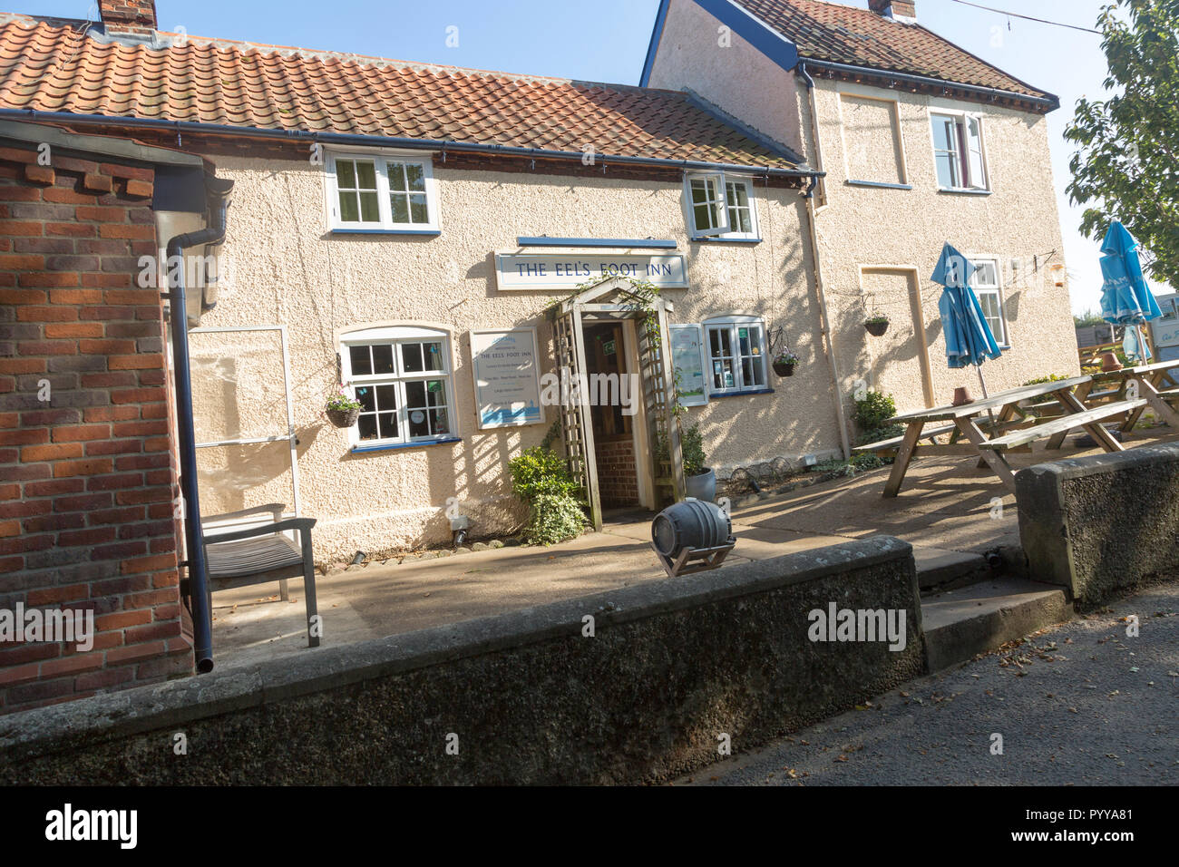 Der Aale Fuß Inn, Eastbridge, Suffolk, England, Großbritannien Stockfoto