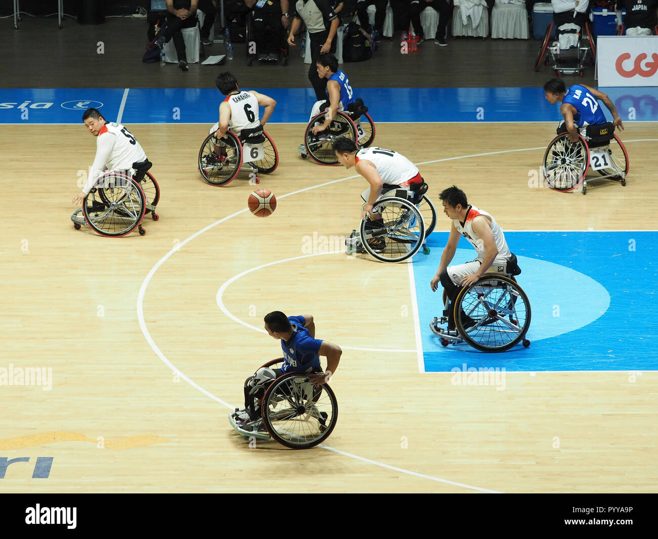 Asiatische Para Spiele 2018 - Rollstuhl Basketball Stockfoto