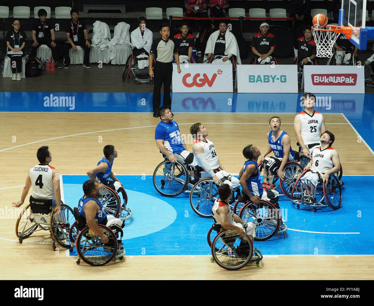 Asiatische Para Spiele 2018 - Rollstuhl Basketball Stockfoto