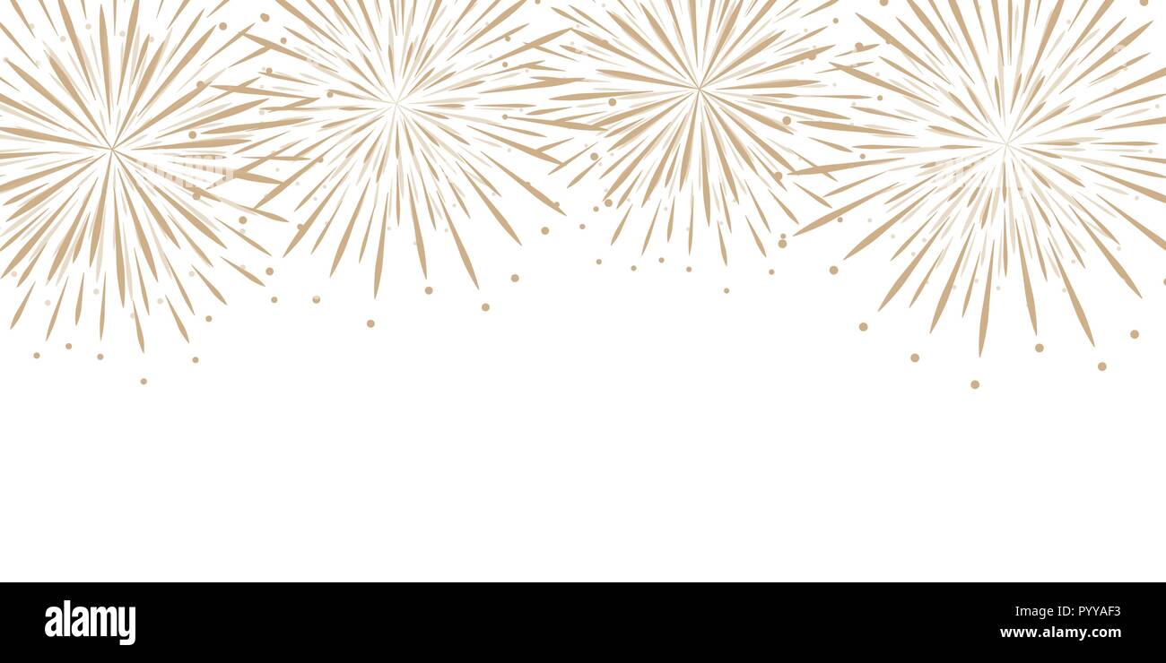 Feuerwerk isoliert auf weißem Hintergrund Vektor-illustration EPS 10. Stock Vektor