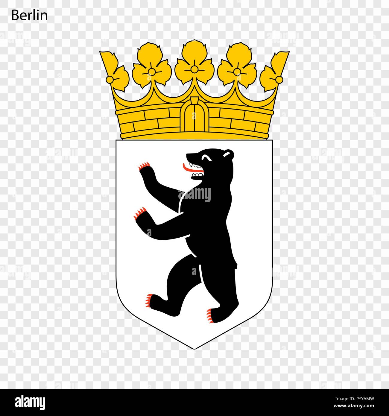 Wahrzeichen von Berlin. Stadt Deutschlands. Vector Illustration Stock Vektor