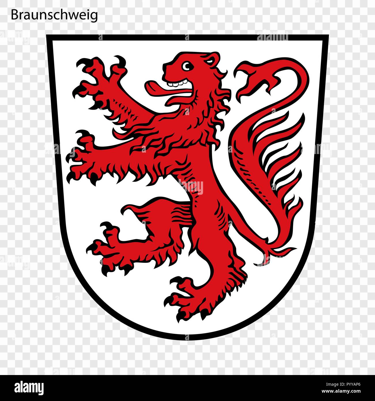 Emblem von Braunschweig. Stadt Deutschlands. Vector Illustration Stock Vektor