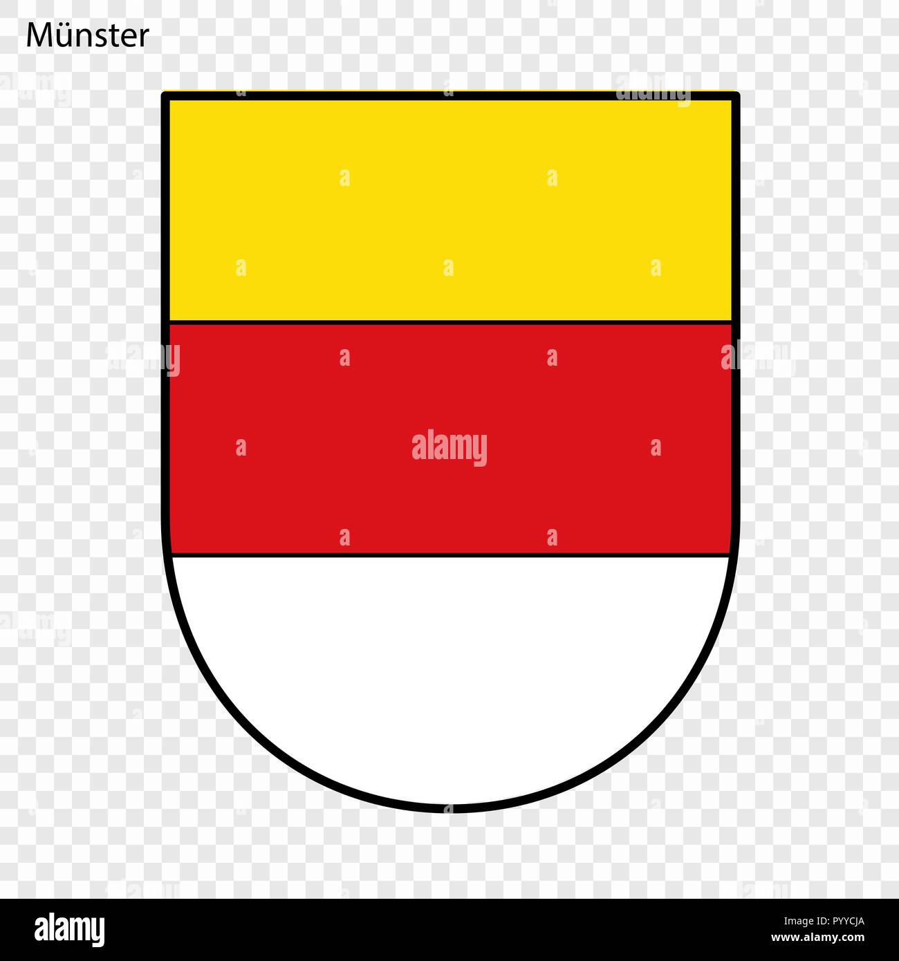 Emblem von Munster. Stadt Deutschlands. Vector Illustration Stock Vektor