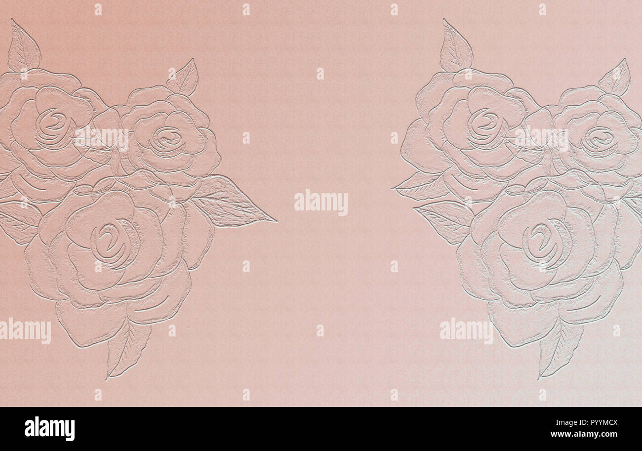 Rose Textur abstrakt Hintergrund. vintage Papier Textur. Rose geprägtes Papier Design: dekorative Schreiben, Designs, Plakat, Einladung, Grußkarte Stockfoto