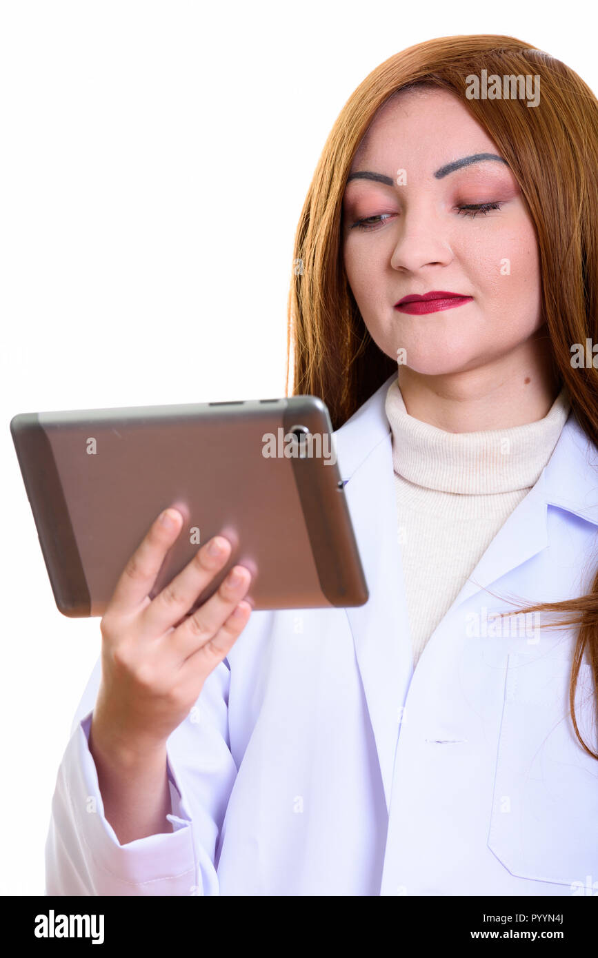 Studio geschossen von Frau Doktor Holding digital Tablet Stockfoto Studio geschossen von Frau Doktor Holding digital Tablet Stockfoto