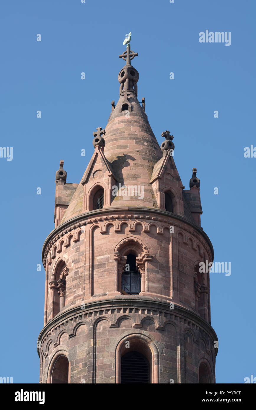 Worms, Dom St. Peter, Südostturm, Detail Stockfoto