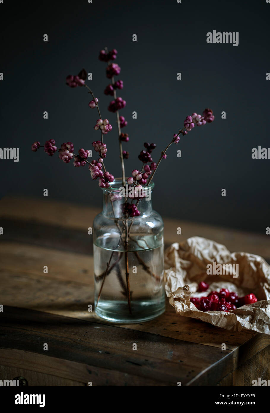 Stillleben mit Beeren Stockfoto