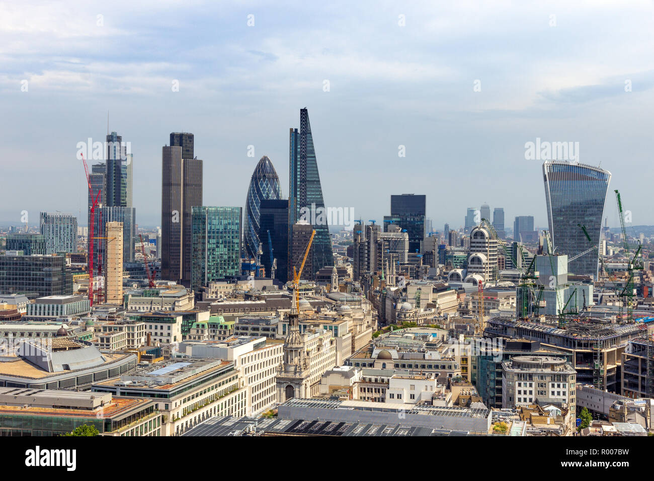 Modernes Stadtzentrum Skyline von London, Großbritannien Stockfoto