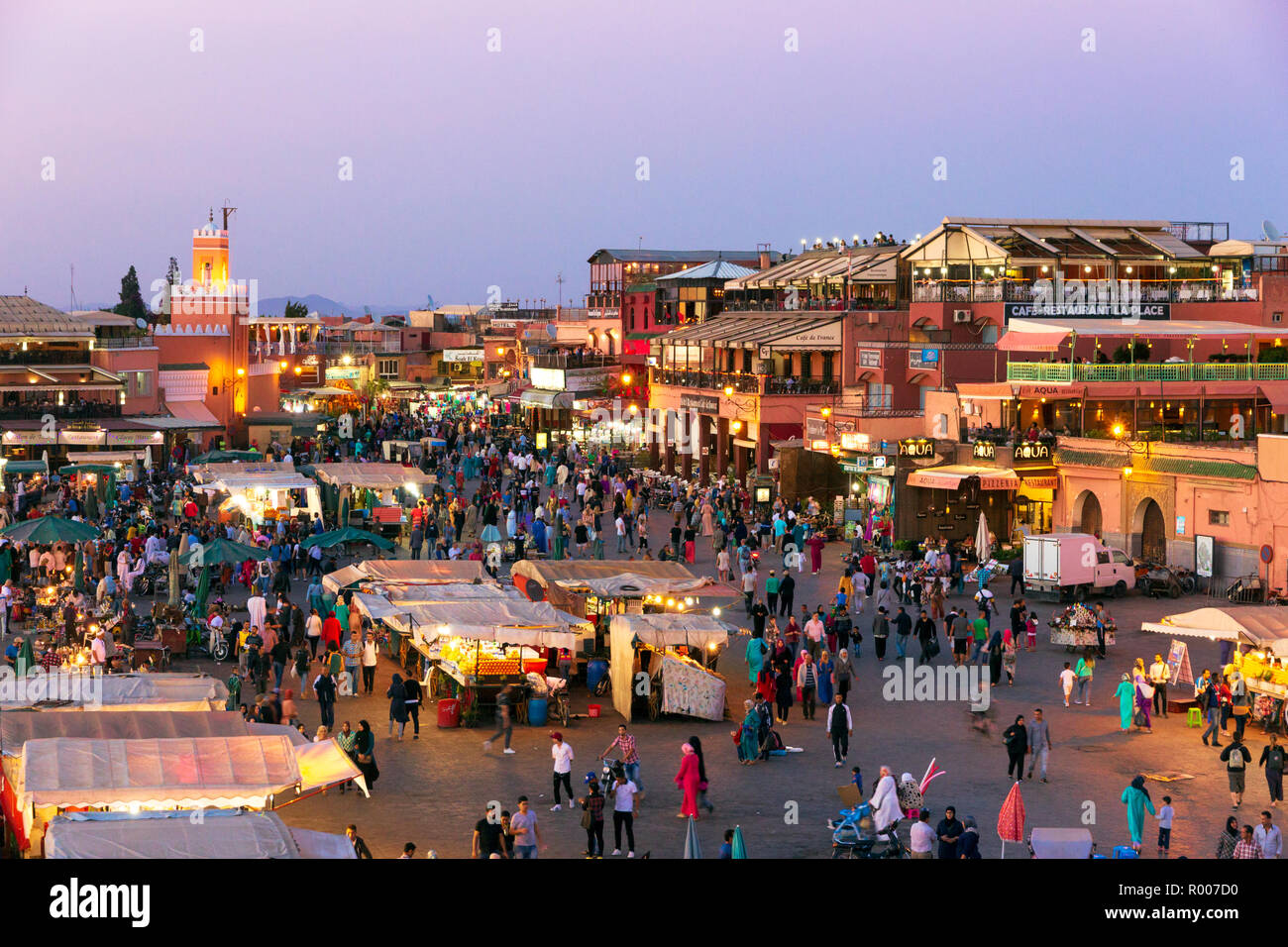 Cafe El Fna Marrakech Morocco Stockfotos und -bilder Kaufen - Alamy