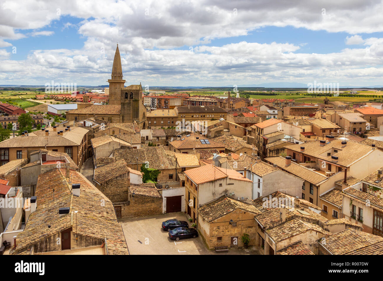 Spanisch mittelalterliche Dorf von Olite, Navarra, Spanien Stockfoto