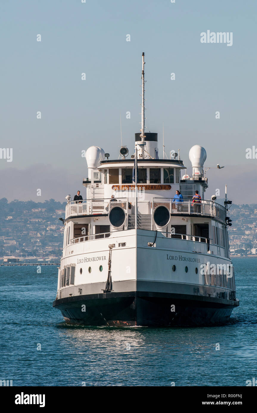 Lord Hornblower Fähre, Hafen von San Diego, San Diego, Kalifornien. Stockfoto