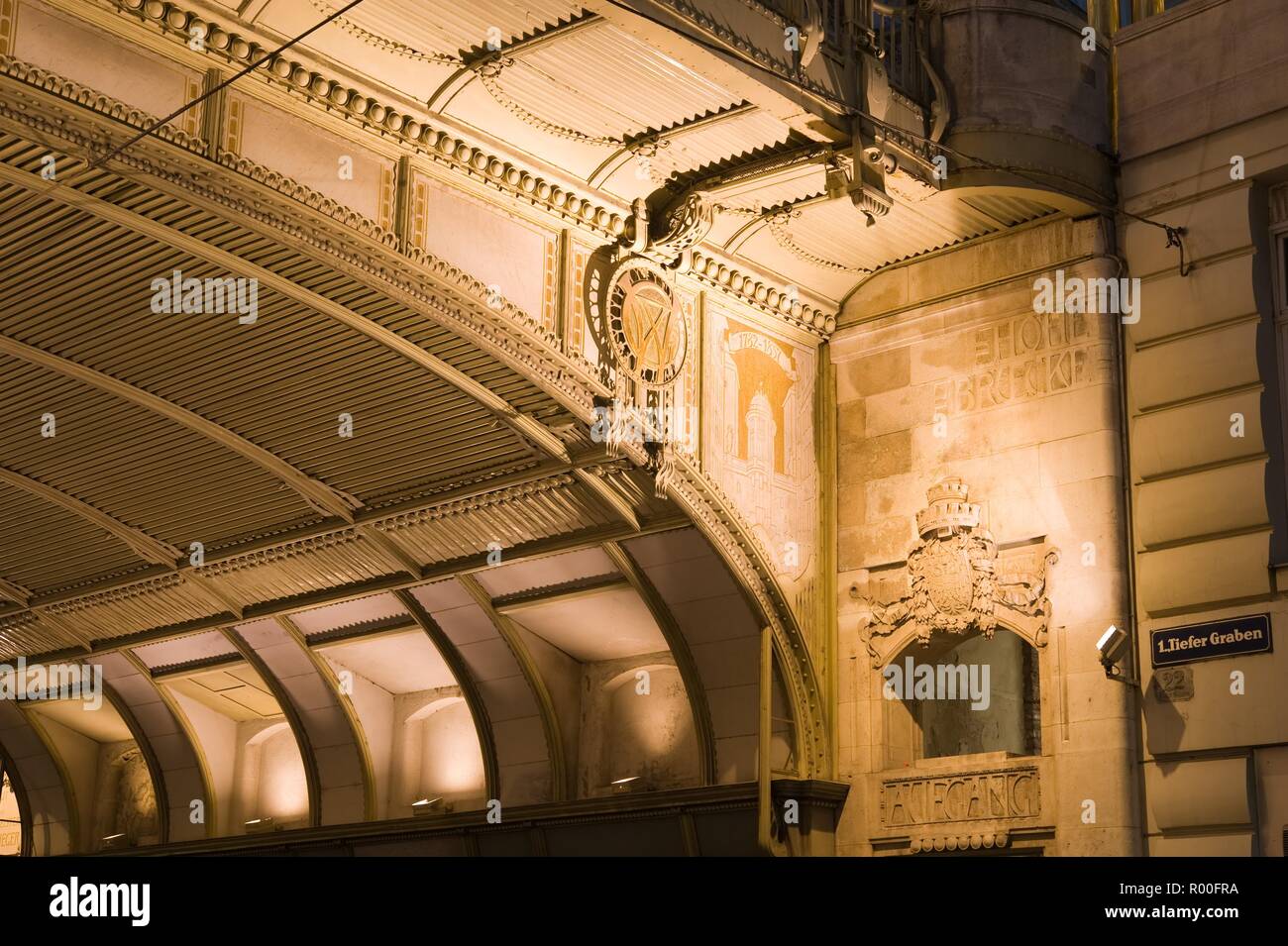Wien, Jugendstil, Hohe Brücke, Josef Hackhofer 1904 - Wien, Jugendstil Brücke' hohe Viadukt', Josef Hackhofer 1904 Stockfoto