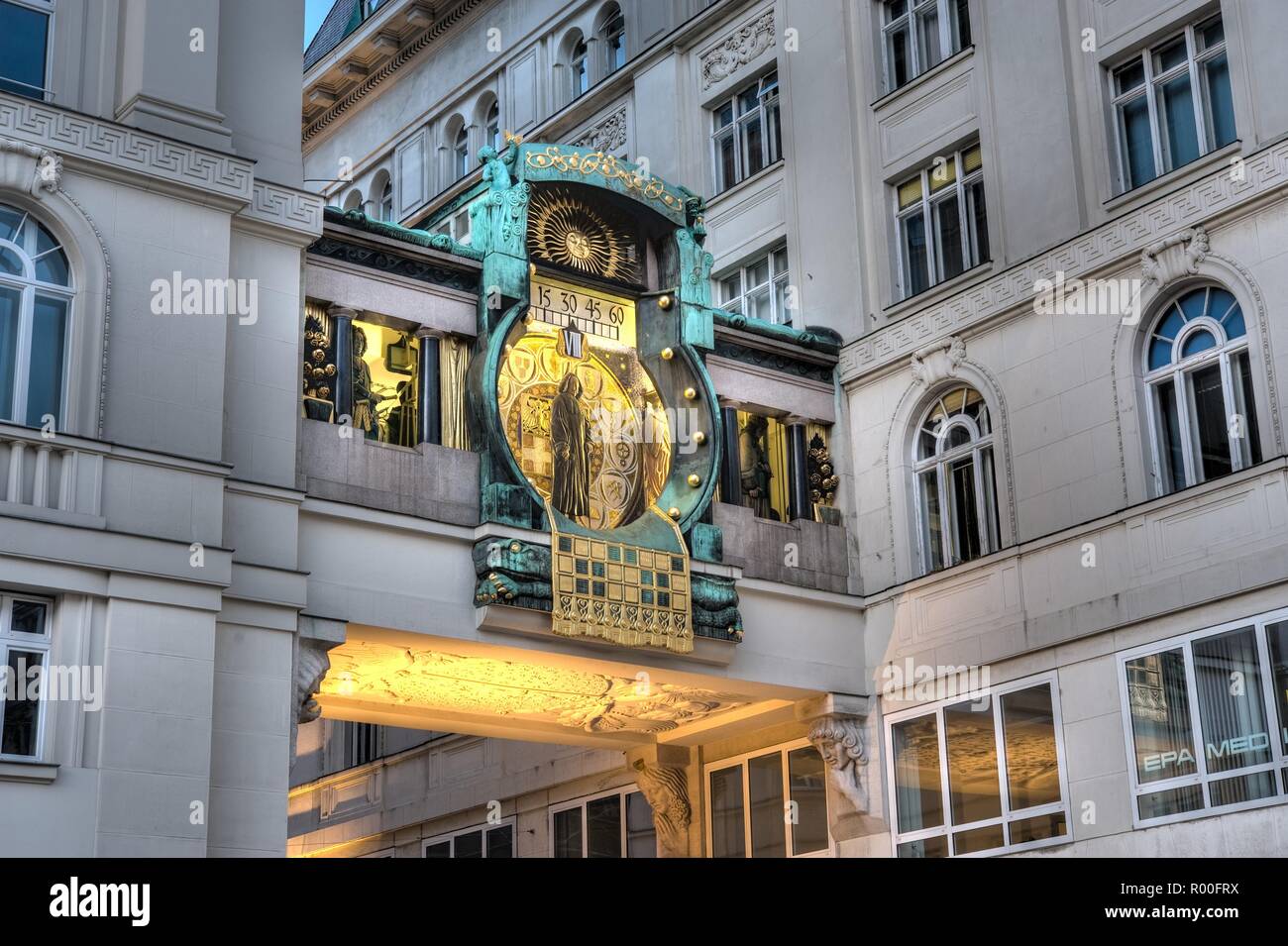 Wien, Ankeruhr - Wien, Ankeruhr Stockfoto