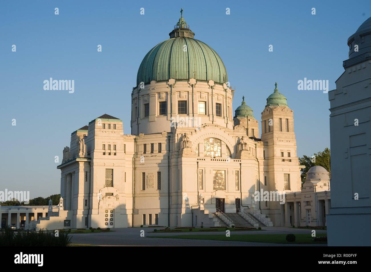 Wien, Zentralfriedhof, Karl-Borromäus-Kirche (Auch Dr.-Karl-Lueger-Gedächtniskirche), Max Hegele 1908-1910 Stockfoto